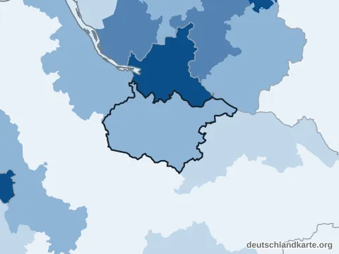 Vorschau: Bevölkerungsdichte vom Landkreis Harburg