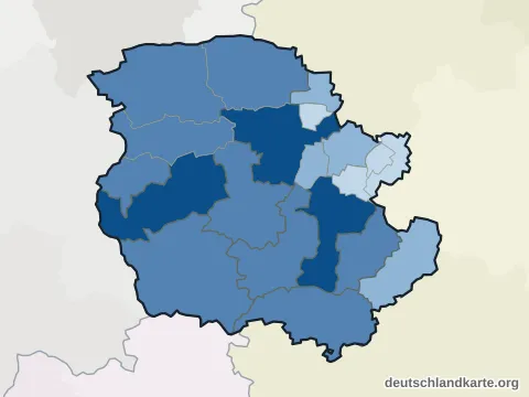Vorschau: Einwohnerkarte vom Landkreis Harz