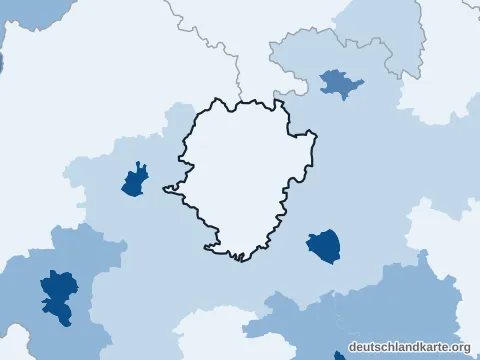 Vorschau: Bevölkerungsdichte vom Landkreis Haßberge