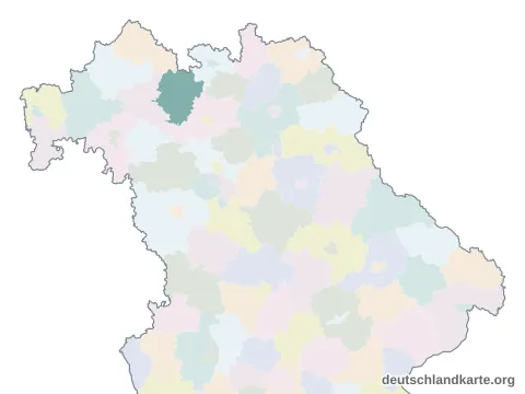 Karte: Landkreis Haßberge in Bayern