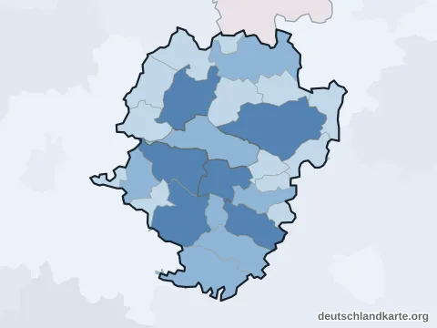 Vorschau: Einwohnerkarte vom Landkreis Haßberge