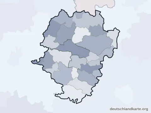 Vorschau: Ortskarte vom Landkreis Haßberge