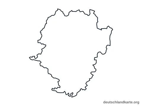Vorschau: Umrisskarte vom Landkreis Haßberge