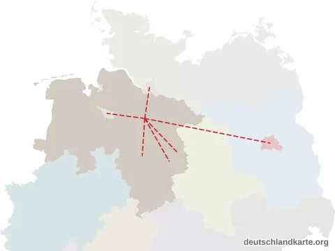 Vorschau: Entfernungskarte vom Heidekreis
