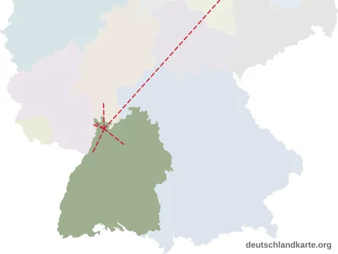 Vorschau: Entfernungskarte vom Stadtkreis Heidelberg