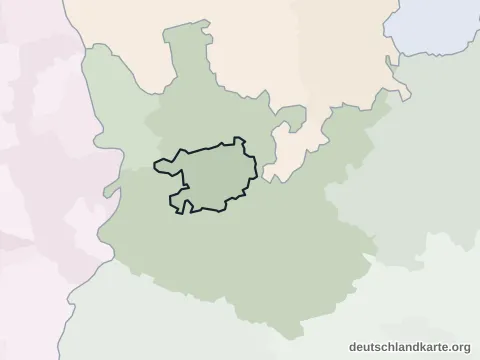 Vorschau: Nachbarkreiskarte vom Stadtkreis Heidelberg