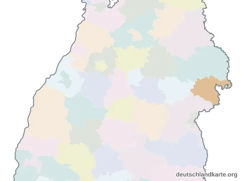 Karte: Landkreis Heidenheim in Baden-Württemberg