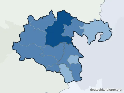 Vorschau: Einwohnerkarte vom Landkreis Heidenheim