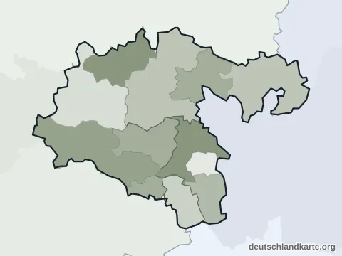 Vorschau: Ortskarte vom Landkreis Heidenheim