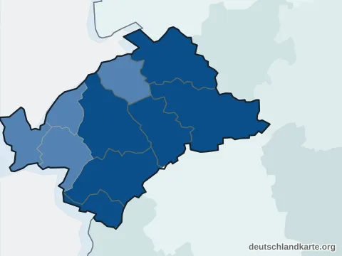 Vorschau: Einwohnerkarte vom Kreis Heinsberg