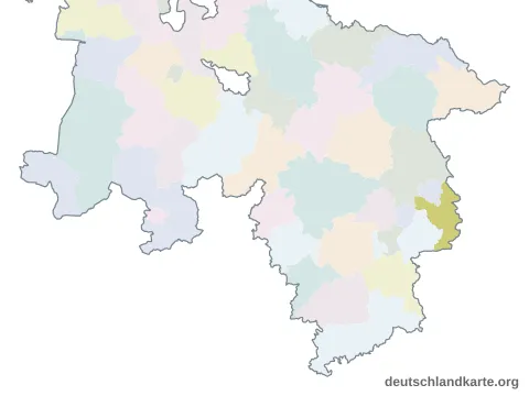Vorschau: Karte im Bundesland vom Landkreis Helmstedt