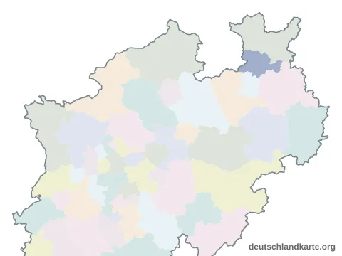 Vorschau: Karte im Bundesland vom Kreis Herford