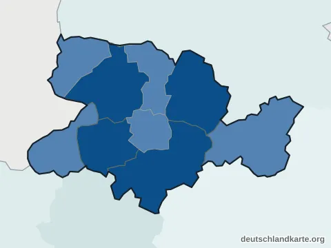 Vorschau: Einwohnerkarte vom Kreis Herford