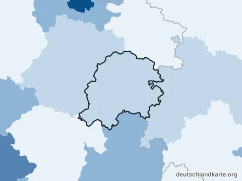 Vorschau: Bevölkerungsdichte vom Landkreis Hersfeld-Rotenburg
