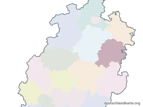 Vorschau: Karte im Bundesland vom Landkreis Hersfeld-Rotenburg