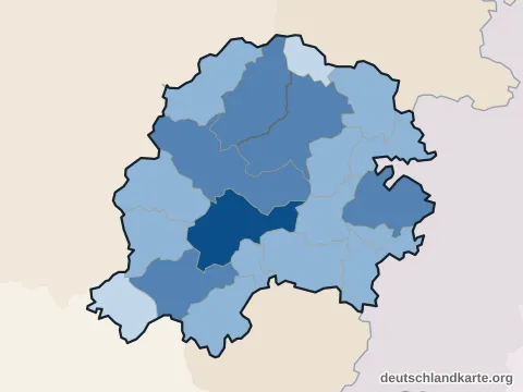 Vorschau: Einwohnerkarte vom Landkreis Hersfeld-Rotenburg