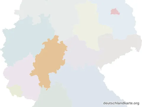 Vorschau: Lagekarte vom Landkreis Hersfeld-Rotenburg