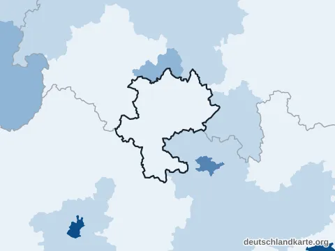 Vorschau: Bevölkerungsdichte vom Landkreis Hildburghausen
