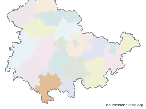 Vorschau: Karte im Bundesland vom Landkreis Hildburghausen