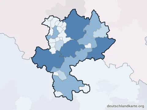 Vorschau: Einwohnerkarte vom Landkreis Hildburghausen