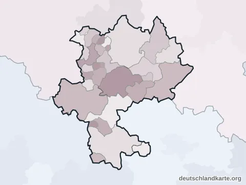 Vorschau: Ortskarte vom Landkreis Hildburghausen