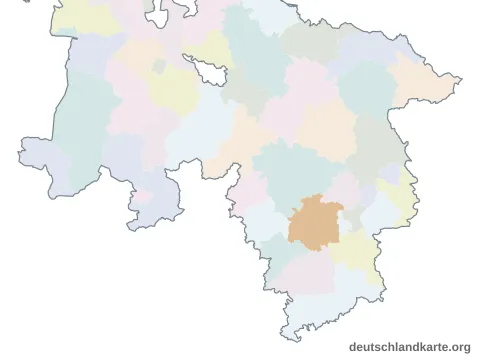 Karte: Landkreis Hildesheim in Niedersachsen
