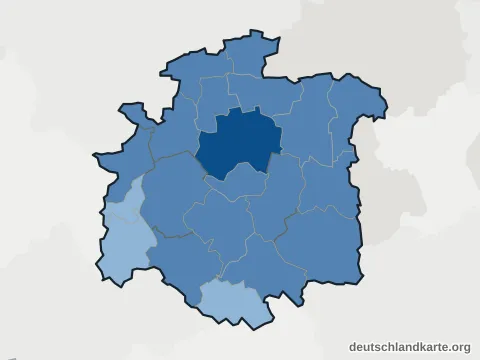 Vorschau: Einwohnerkarte vom Landkreis Hildesheim