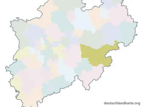 Karte: Hochsauerlandkreis in Nordrhein-Westfalen
