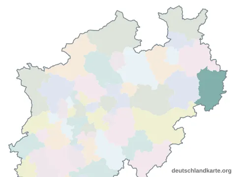 Vorschau: Karte im Bundesland vom Kreis Höxter