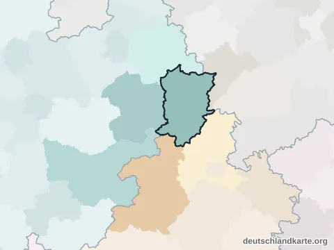 Vorschau: Nachbarkreiskarte vom Kreis Höxter