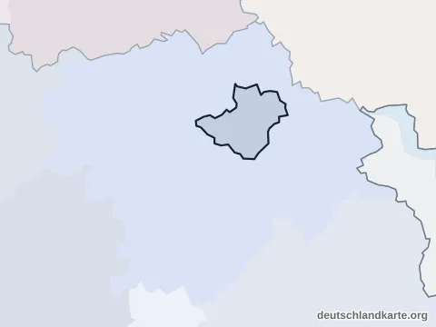 Vorschau: Nachbarkreiskarte von der kreisfreien Stadt Hof