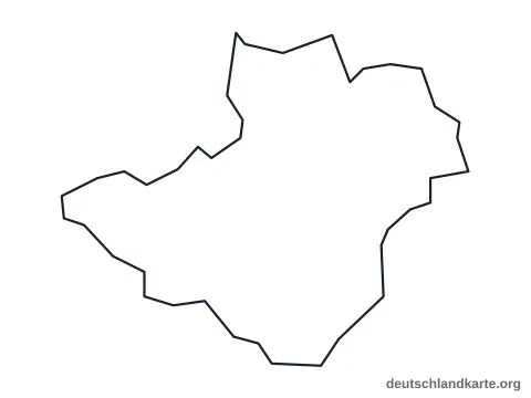 Vorschau: Umrisskarte von der kreisfreien Stadt Hof