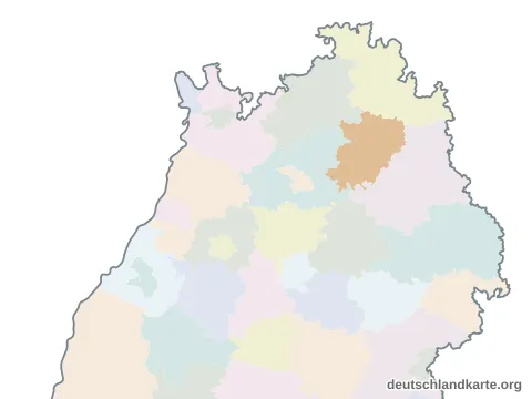 Vorschau: Karte im Bundesland vom Hohenlohekreis