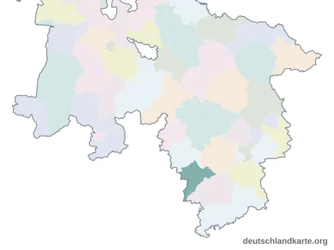 Vorschau: Karte im Bundesland vom Landkreis Holzminden