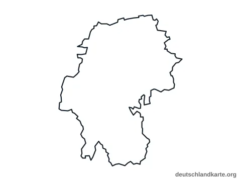 Vorschau: Umrisskarte vom Ilm-Kreis