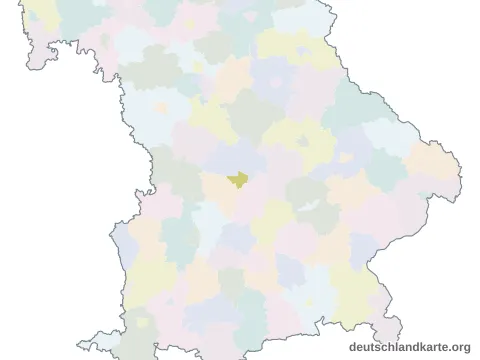 Vorschau: Karte im Bundesland von der kreisfreien Stadt Ingolstadt