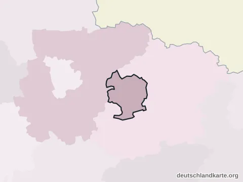 Vorschau: Nachbarkreiskarte von der kreisfreien Stadt Jena
