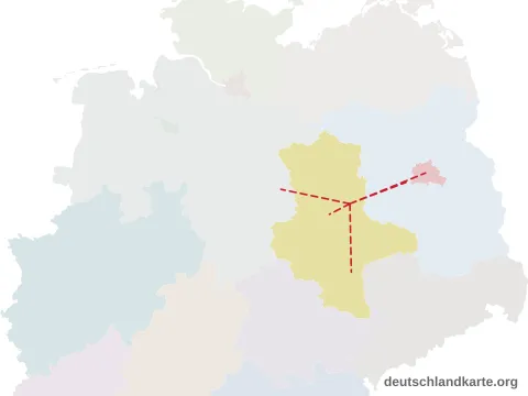 Vorschau: Entfernungskarte vom Landkreis Jerichower Land