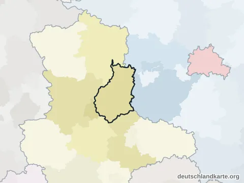 Vorschau: Nachbarkreiskarte vom Landkreis Jerichower Land