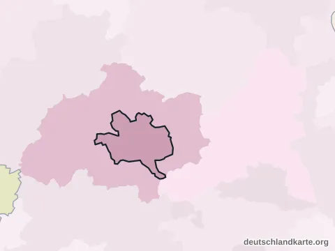 Vorschau: Nachbarkreiskarte von der kreisfreien Stadt Kaiserslautern