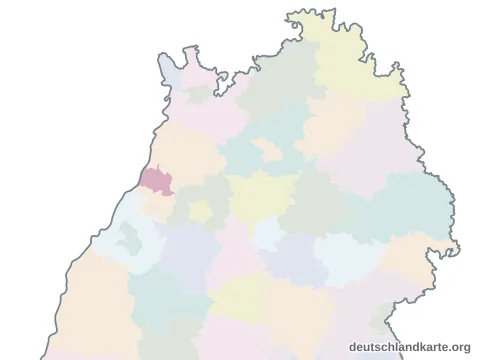 Karte: Stadtkreis Karlsruhe in Baden-Württemberg