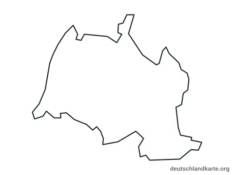 Vorschau: Umrisskarte vom Stadtkreis Karlsruhe