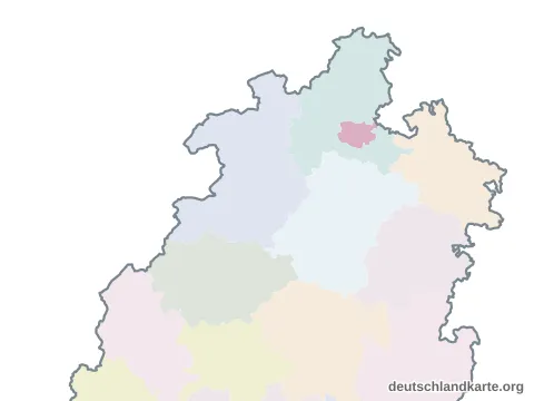 Karte: Kreisfreie Stadt Kassel in Hessen