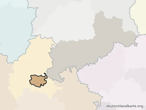 Vorschau: Nachbarkreiskarte von der kreisfreien Stadt Kassel