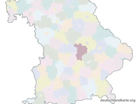Karte: Landkreis Kelheim in Bayern
