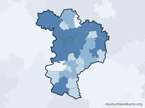 Vorschau: Einwohnerkarte vom Landkreis Kelheim