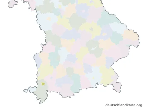 Karte: Kreisfreie Stadt Kempten (Allgäu) in Bayern