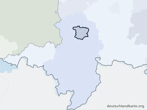Vorschau: Nachbarkreiskarte von der kreisfreien Stadt Kempten (Allgäu)