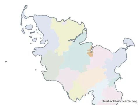 Vorschau: Karte im Bundesland von der kreisfreien Stadt Kiel