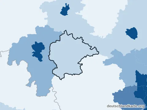 Vorschau: Bevölkerungsdichte vom Landkreis Kitzingen